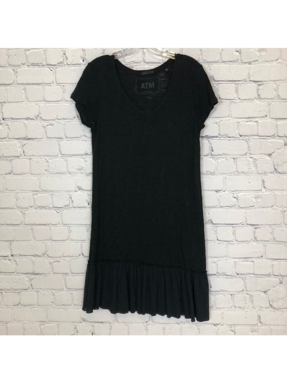ATM Black Dress Size XS 100% Cotton